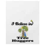 i believe in tree huggers flyer design