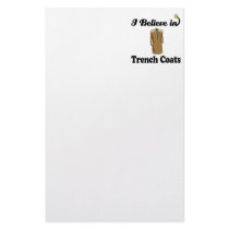i believe in trench coats customized stationery