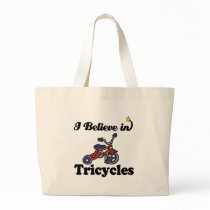 i believe in tricycles canvas bag