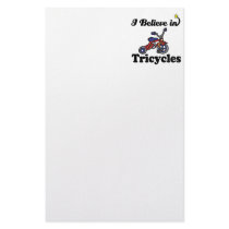 i believe in tricycles custom stationery