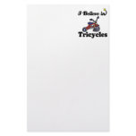 i believe in tricycles custom stationery