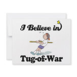 i believe in tug of war personalized invitations
