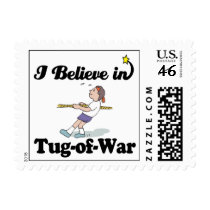 i believe in tug of war postage stamp
