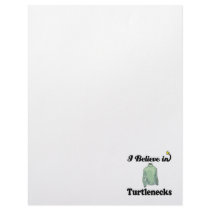 i believe in turtlenecks letterhead design