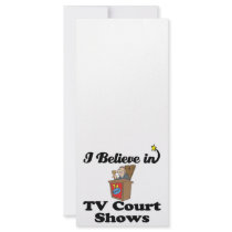 i believe in tv court shows full color rack card