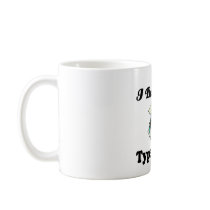 i believe in typewriters mug