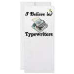 i believe in typewriters customized rack card