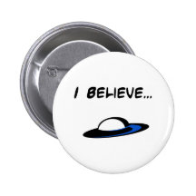 I Believe in UFO's Pinback Button