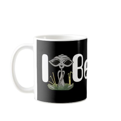 I Believe Sitting Alien Coffee Mug by Quantum_Art_Nerd