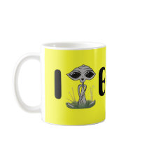 I Believe Sitting Alien Mug