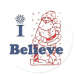 I Believe Round Stickers