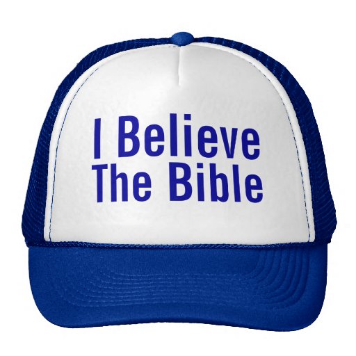 I Believe The Bible Mesh Hats Zazzle