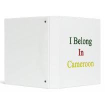 I Belong In Cameroon 3 Ring Binder