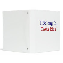 I Belong In Costa Rica Vinyl Binders