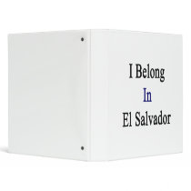 I Belong In El Salvador Binder
