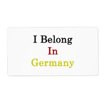 I Belong In Germany Labels