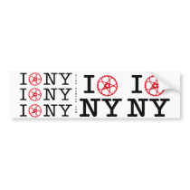 I Bike NY bumper stickers