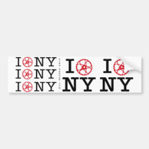 I Bike NY Bumper Stickers