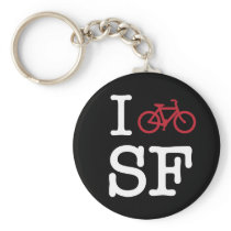 I bike SF (custom SF biking) Key Chains