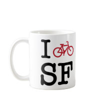 I bike SF (custom SF biking) mugs by strk3 I bike SF (custom SF biking) mugs