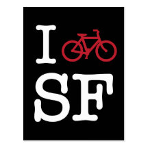 I bike SF (custom SF biking) Post Card