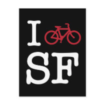 I bike SF (custom SF biking) Post Card