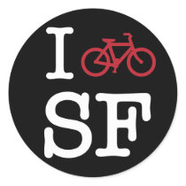 I bike SF (custom SF biking) stickers by strk3 I bike SF (custom SF biking) stickers