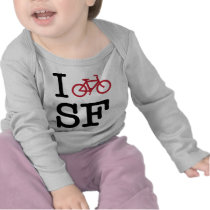 I bike SF (custom SF biking) t-shirts
