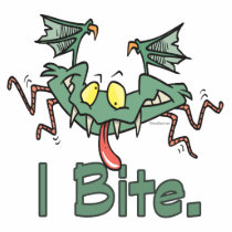 i bite crazy bat halloween cartoon acrylic cut out