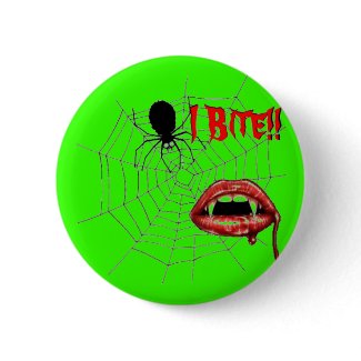 I Bite!!{Lime Green} button