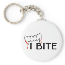 I Bite (Teeth and Blood) Key Chain