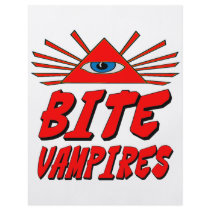 I Bite Vampires Flyer Design
