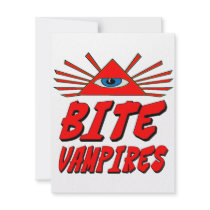I Bite Vampires invitations