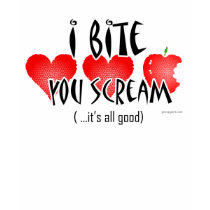 I Bite, You Scream Wife Beater Tank Top for Women t-shirts by nicayla I Bite, You Scream Wife Beater Tank Top for Women t-shirts