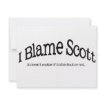 I Blame Scott Custom Invitations
