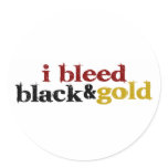 I Bleed Black And Gold stickers