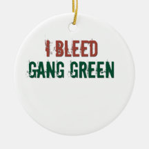 i bleed gang green christmas tree ornaments
