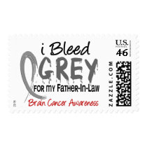 I Bleed Grey For My Father-In-Law Brain Cancer Stamp