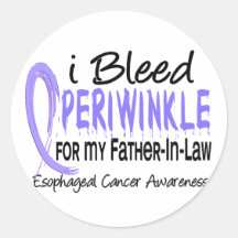 I Bleed Periwinkle Father-In-Law Esophageal Cancer Stickers
