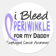 I Bleed Periwinkle For My Daddy Esophageal Cancer Sticker