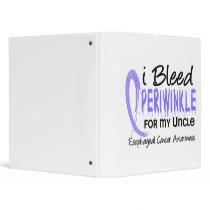 I Bleed Periwinkle For My Uncle Esophageal Cancer Vinyl Binders