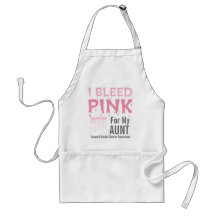 I Bleed Pink For My Aunt Breast Cancer Awareness Apron