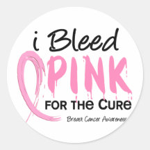 I Bleed Pink For My Patients Breast Cancer Sticker