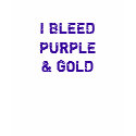 I BLEED PURPLE & GOLD t-shirts