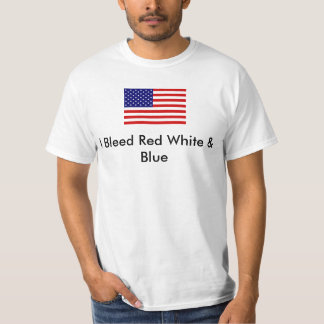 bleed red white and blue shirt