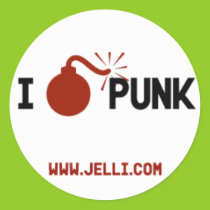 I Bomb Punk Round Stickers stickers