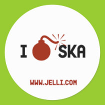 I Bomb Ska Stickers stickers