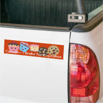 I brake for Cupcake bumper stickers by samack I brake for Cupcake bumper stickers
