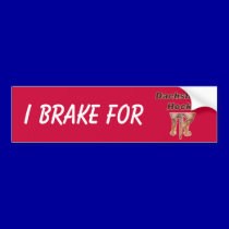 I Brake for Dachshund Hocks Bumper Sticker bumper stickers