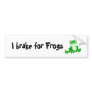 I brake for Frogs Bumper Stickers